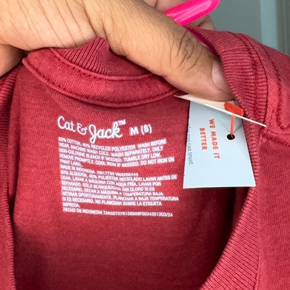 NWT Cat & Jack Kids Short Sleeve T-Shirt Medium (8) - Picture 5 of 7